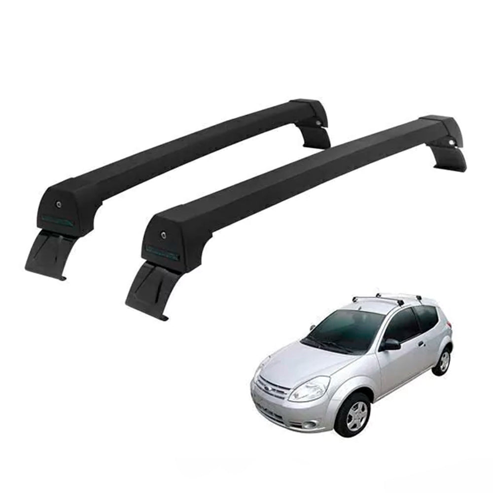 RACK LONG LIFE SPORT ALUM. PRETO P/ FORD KA - 2008 ATÉ 2014 (PKAN) - PRETO
