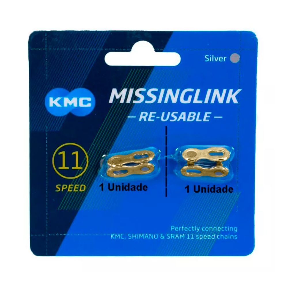 EMENDA CORRENTE POWERLINK KMC 11V CL555R-TI (CARTELA C/ 2 UN) - DOURADO