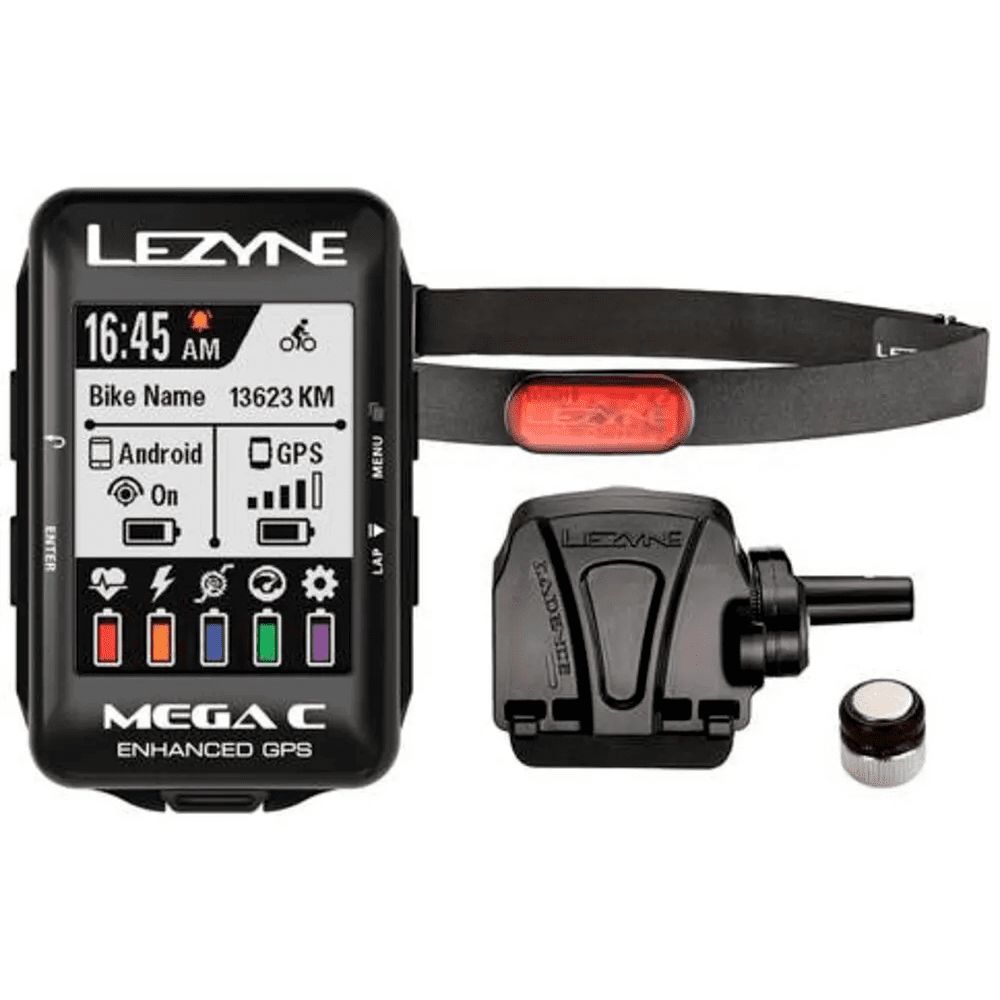 GPS LEZYNE MEGA C LOADED KIT DUAL INTERATIVO BLUETOOTH/ANT+ - PRETO