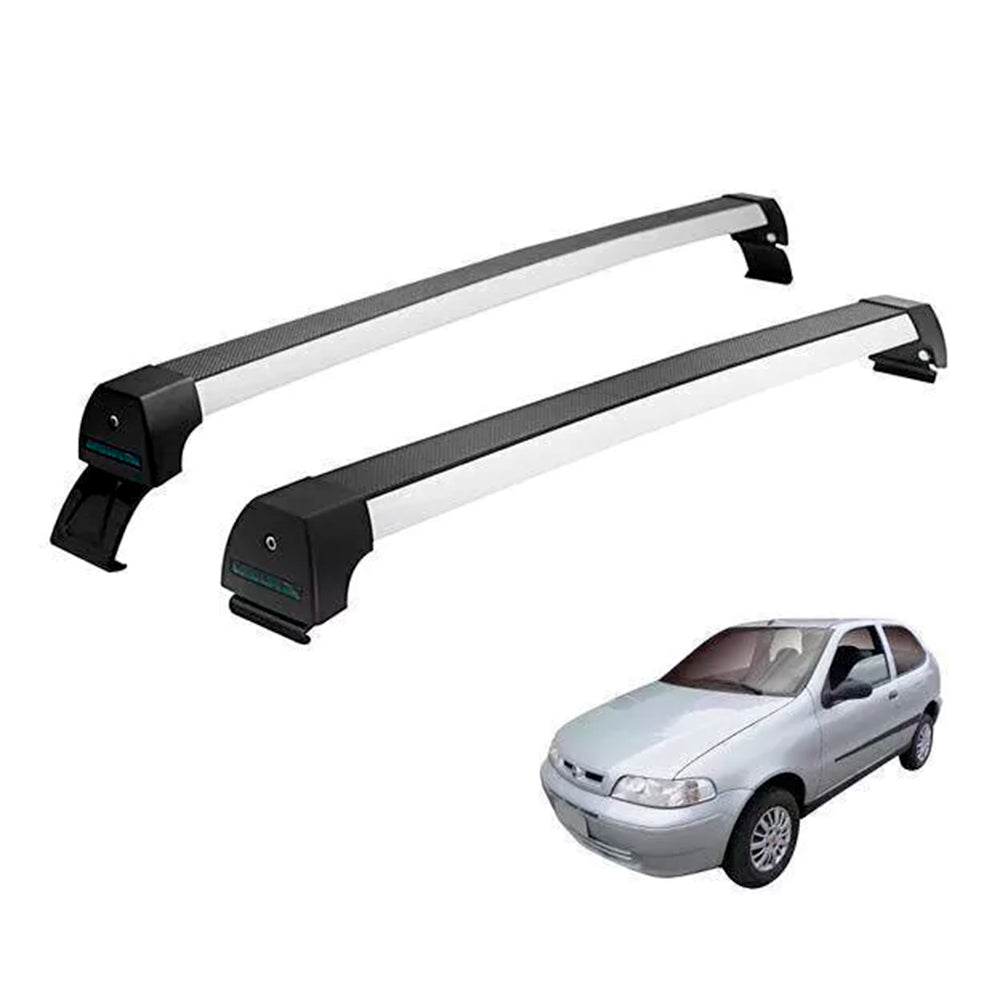 RACK LONG LIFE SPORT ALUM. PRATA P/ FIAT PALIO - 2 PORTAS (AFP-2) - PRATA
