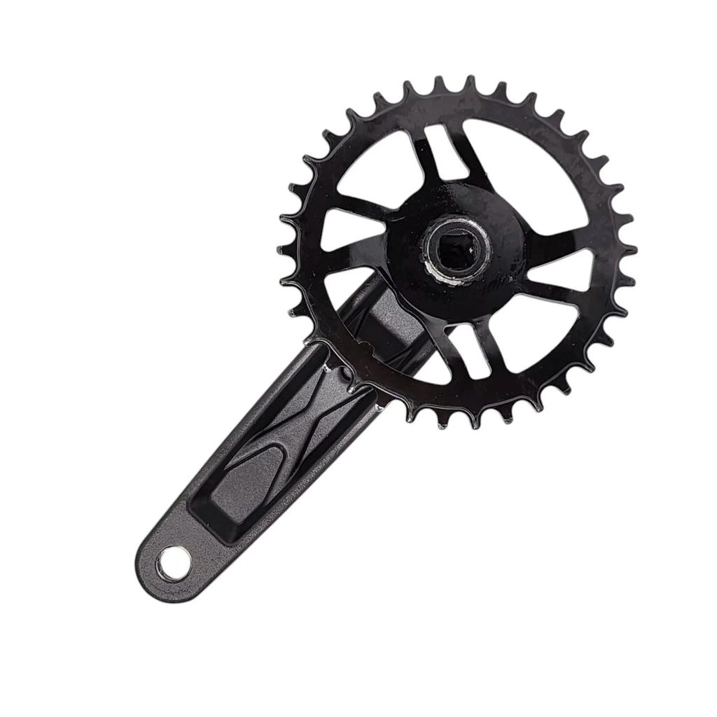 PEDIVELA SINGLE 8/12V P QUADRADA COROA AÇO 34T 170MM PRETO