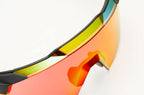 Oculos 100% Aerocraft - Soft Tact Black - Hiper Red Multilayer Mirror