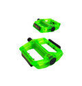 PEDAL PLATAFORMA 9/16 ESFERADO ACRÍLICO COM REFLETOR TRANSPARENTE VERDE