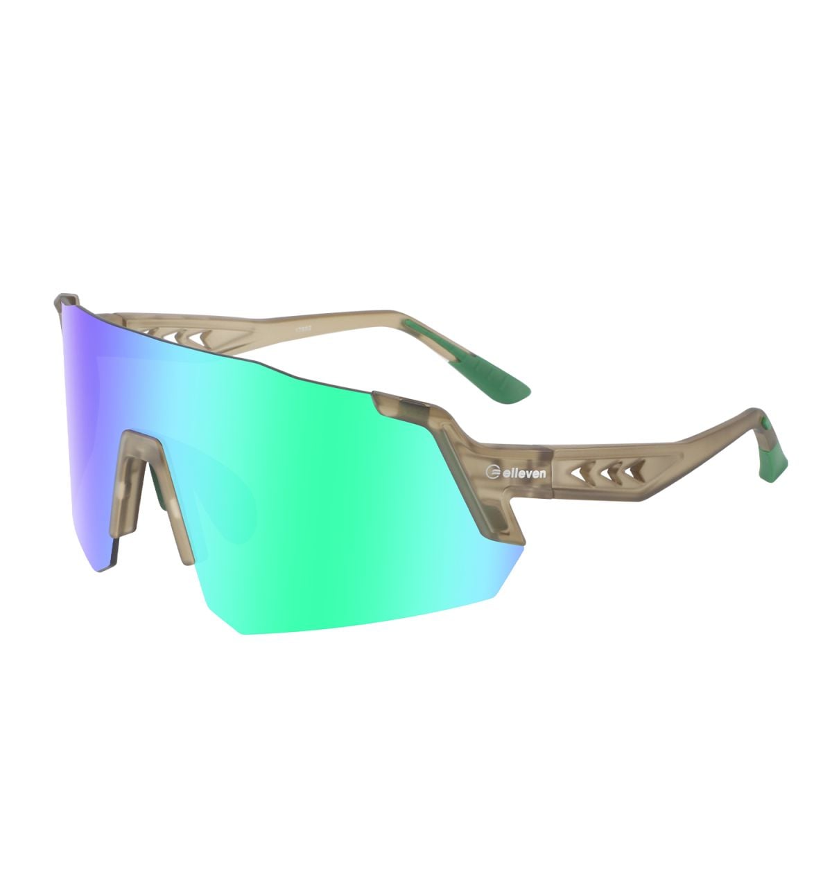 ÓCULOS CICLISMO ELLEVEN EL647 LENTE POLICARBONATO UV400 VERDE/BEGE