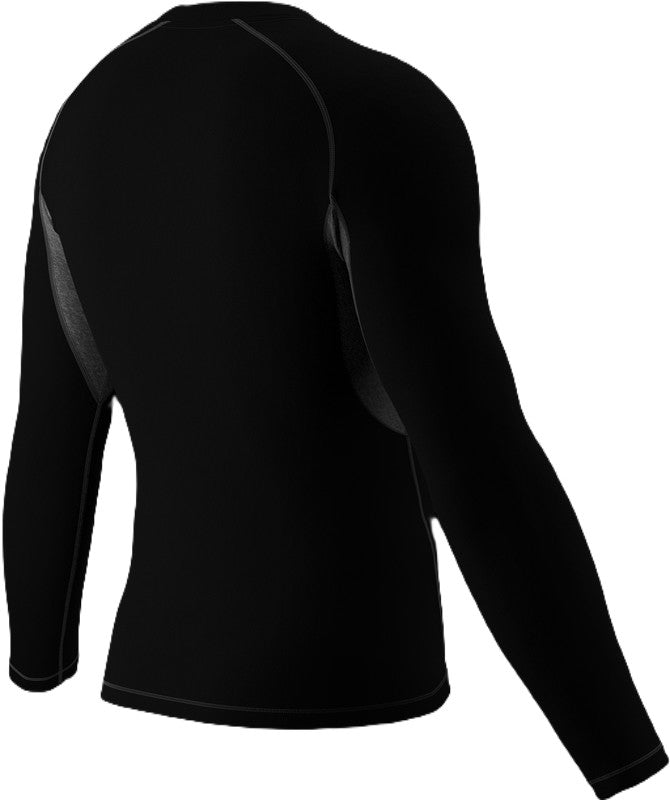 Segunda Pele Free Force Manga Longa Masculina Peluciada Preto/Chumbo - Gg