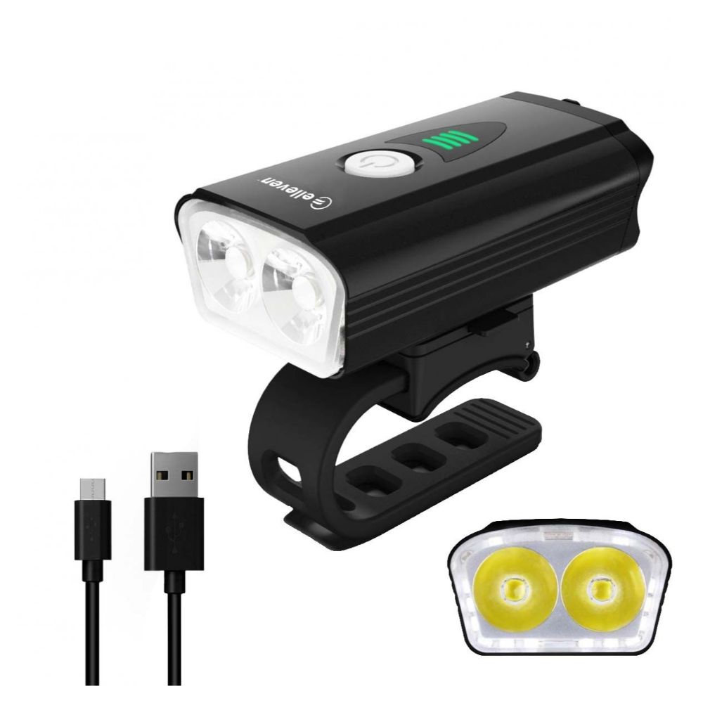 FAROL LED ELLEVEN SUPER 900 LUMENS RECARREGÁVEL USB - PRETO