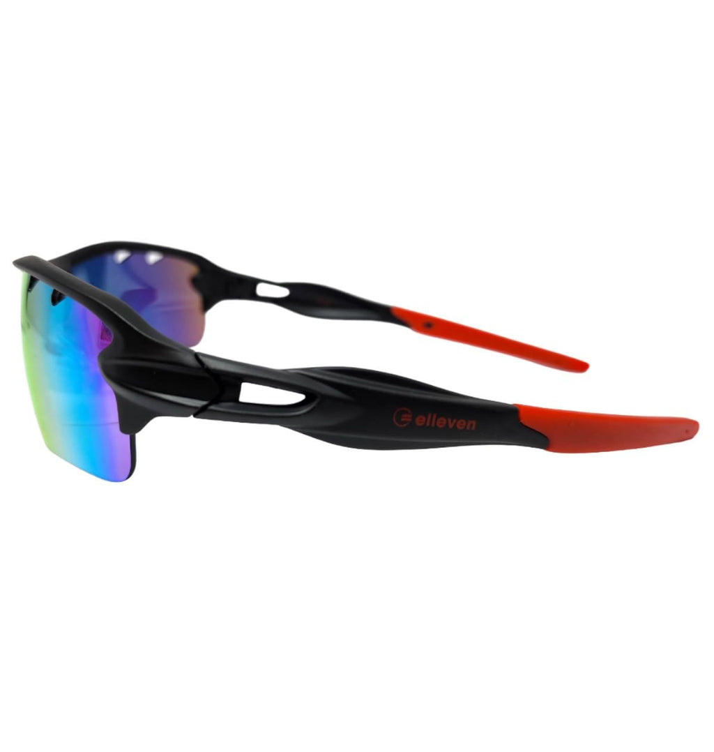 OCULOS CICLISMO ELLEVEN EL50 LENTE POLICARBONATO COLORS UV400 PRETO/VERMELHO