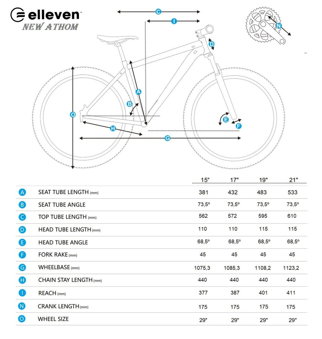 QUADRO 29 ELLEVEN NEW ATHOM 31.6 MTB C/ CABEAMENTO INTERNO - 2024