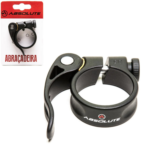 Abraçadeira de Selim Absolute Wild Vazada 31,8 mm com Blocagem - Preto