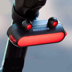 SINALIZADOR TRASEIRO ROCKBROS BIÔNICO 180° INTELIGENTE 70 LM - PRETO/VERMELHO
