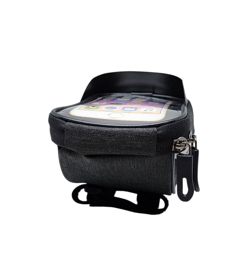 Bolsa De Sup. Guidão 1,4 Lt Impermeável C/ Zíper Porta Celular Touch Preto
