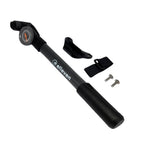 BOMBA ELLEVEN MINI ERGO BICO AUTOMATICO C/ MANÕMETRO E SUPORTE (120PSI) - PRETO