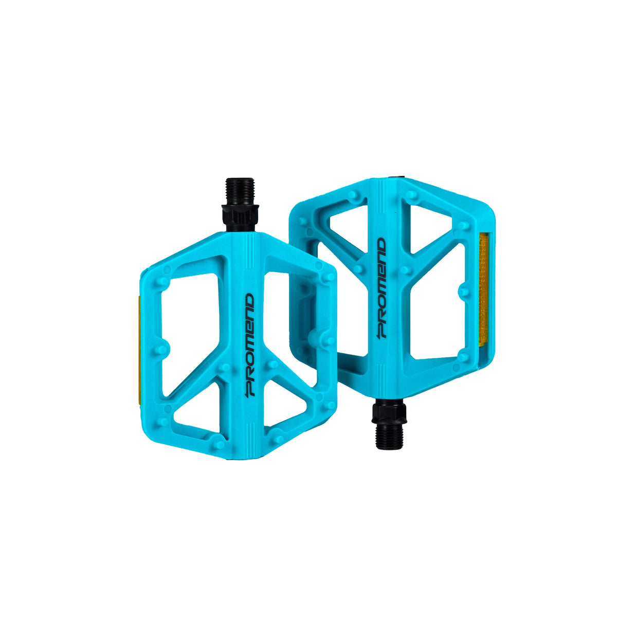 Pedal Plataforma Promend 9/16 Nylon + Aço com Refletor azul