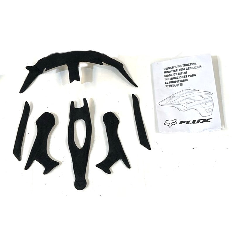 JOGO DE ESPUMAS PARA FORRO DE CAPACETE FOX FLUX ORIGINAL - PRETO S/M