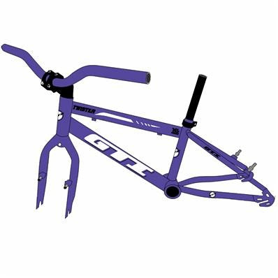 QUADRO 20 E GARFO GTI EM AÇO COM GUIDÃO ROXO
