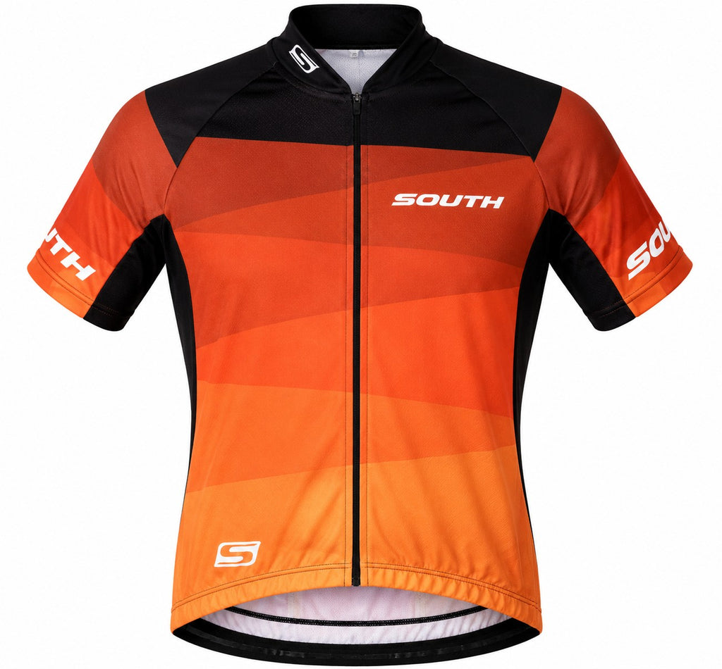 CAMISA CICLISMO REFACTOR SOUTH PRETO/LARANJA
