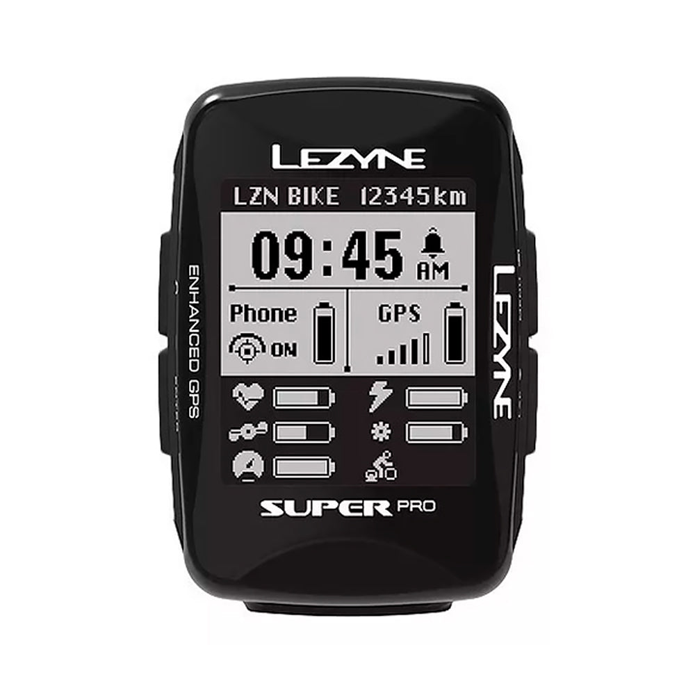 GPS LEZYNE SUPER PRO INTERATIVO BLUETOOTH/ANT+ - PRETO