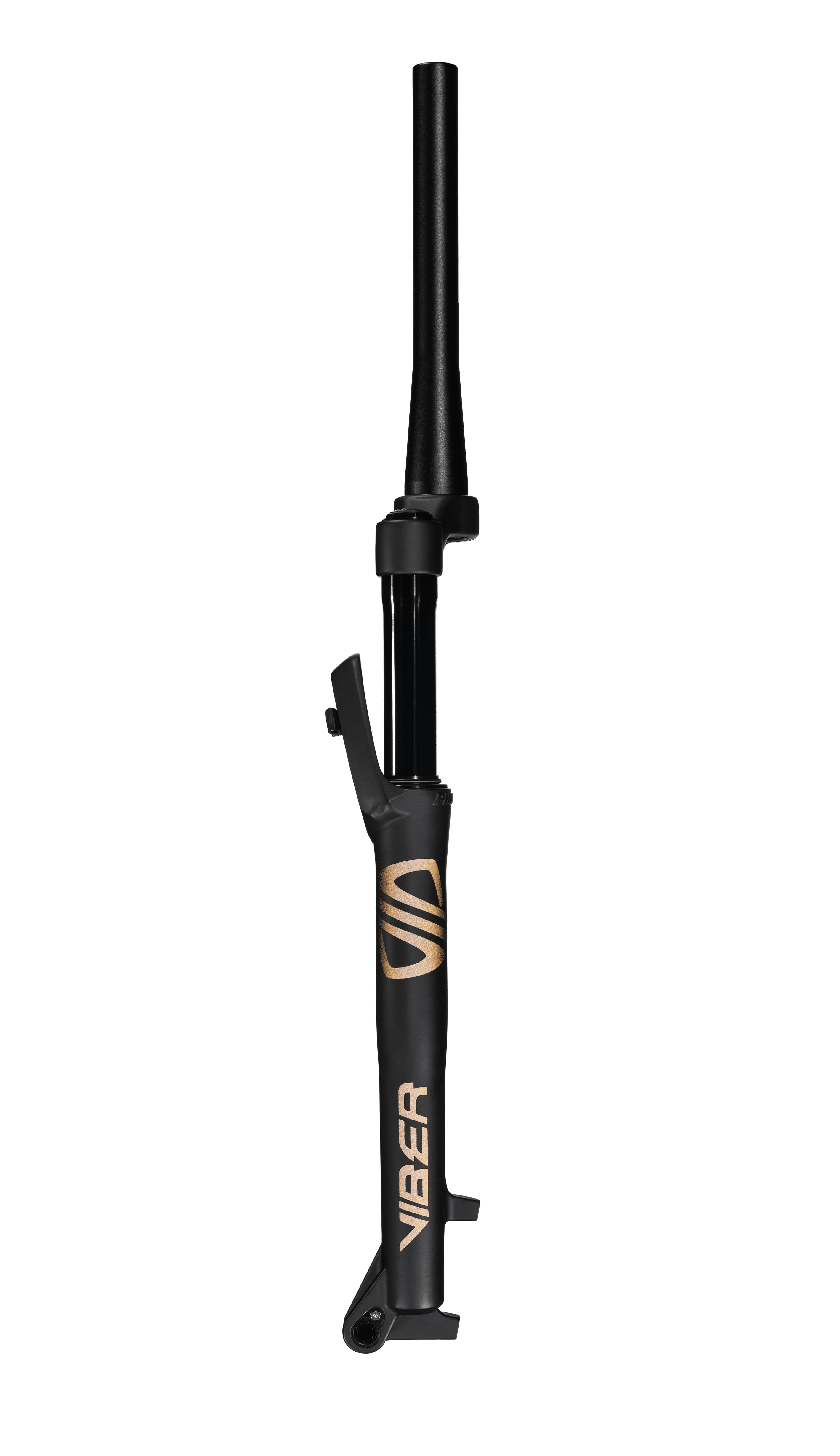 SUSPENSÃO VIBER SPIDER ARO 29 TUBO TAPERED EIXO 15X100 PRETA FOSCA COM ADESIVO PRETO BRILHANTE REFLETIVO