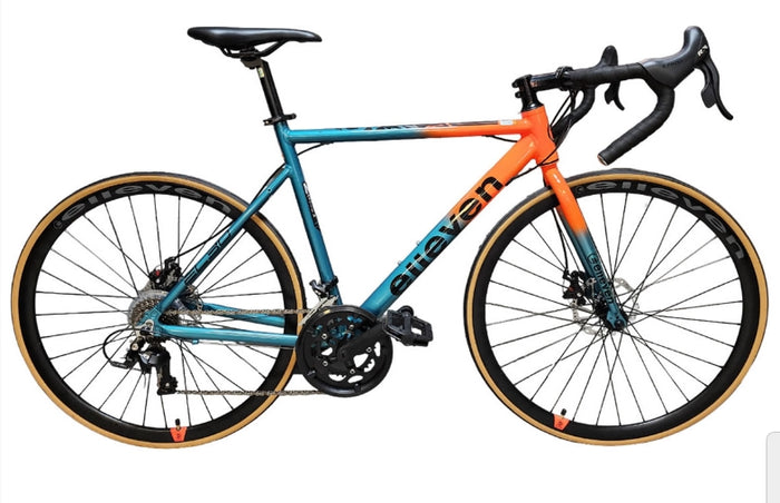 BICICLETA 700 ELLEVEN SPEED 2X8 - LARANJA/VERDE / (S - 52)