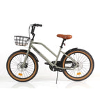 Bicicleta Urban Elly Aro 20 Com Cesta Cinza/Preta