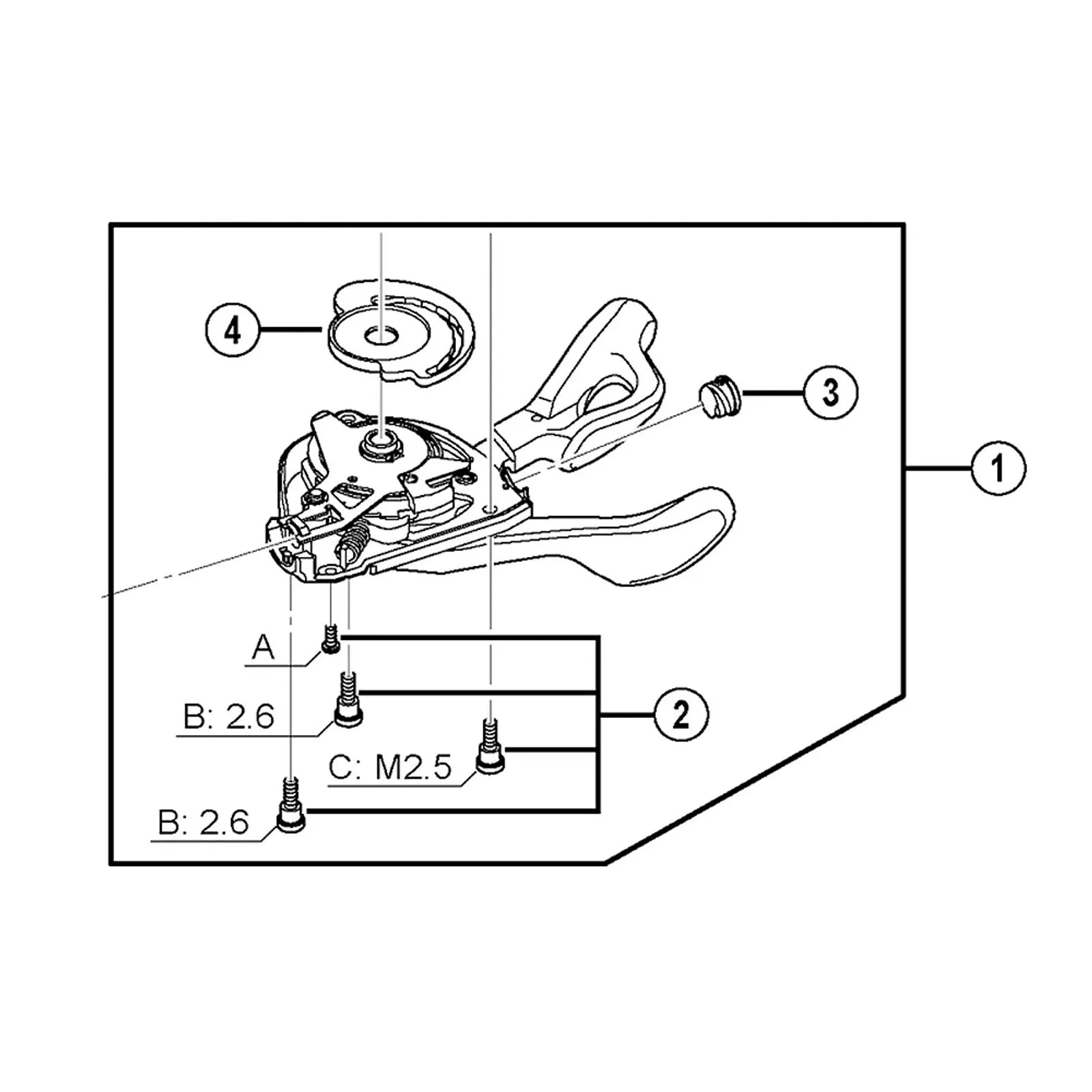 MECANISMO ALAVANCA SHIMANO SL-M780 ESQUERDO (Y6UV98030) - PRETO