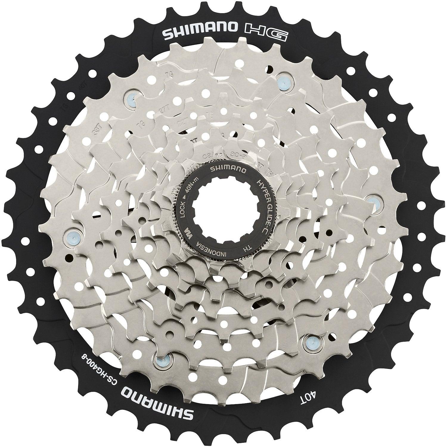 CASSETE 8V SHIMANO ACERA HG400 11/40D (ECSHG4008140) - PRATA