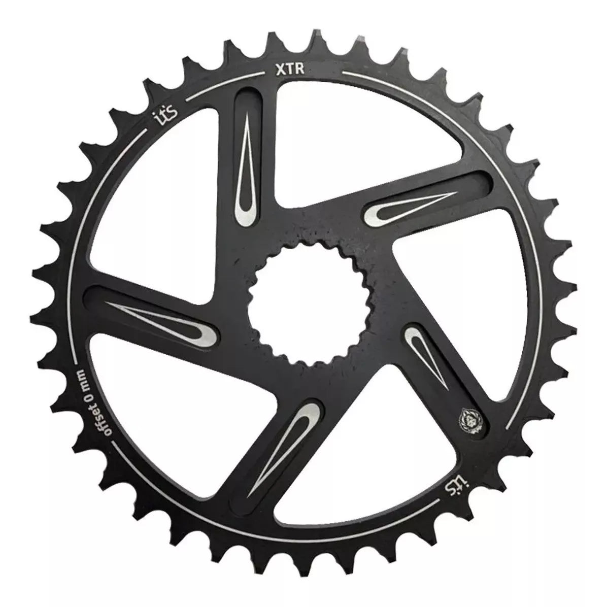COROA ICTUS NARROW WIDE DIRECT MOUNT OFFSET 0MM P/ SHIMANO XTR 38D - PRETO