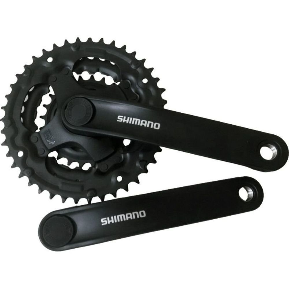 PEDIVELA SHIMANO TY301 (28X38X48) - PRETO - (175mm)