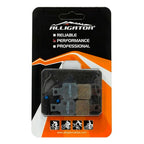 PASTILHA FREIO DISCO ALLIGATOR SEMI METÁLICA P/ FREIO A DISCO MAGURA 4 PISTÕES MT5, MT7 E MT5E, C/ MOLA (PAR) - PRETO
