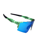 Oculos Ciclismo Xq550 Lente Policarbonato Colors Uv400 Verde Agua