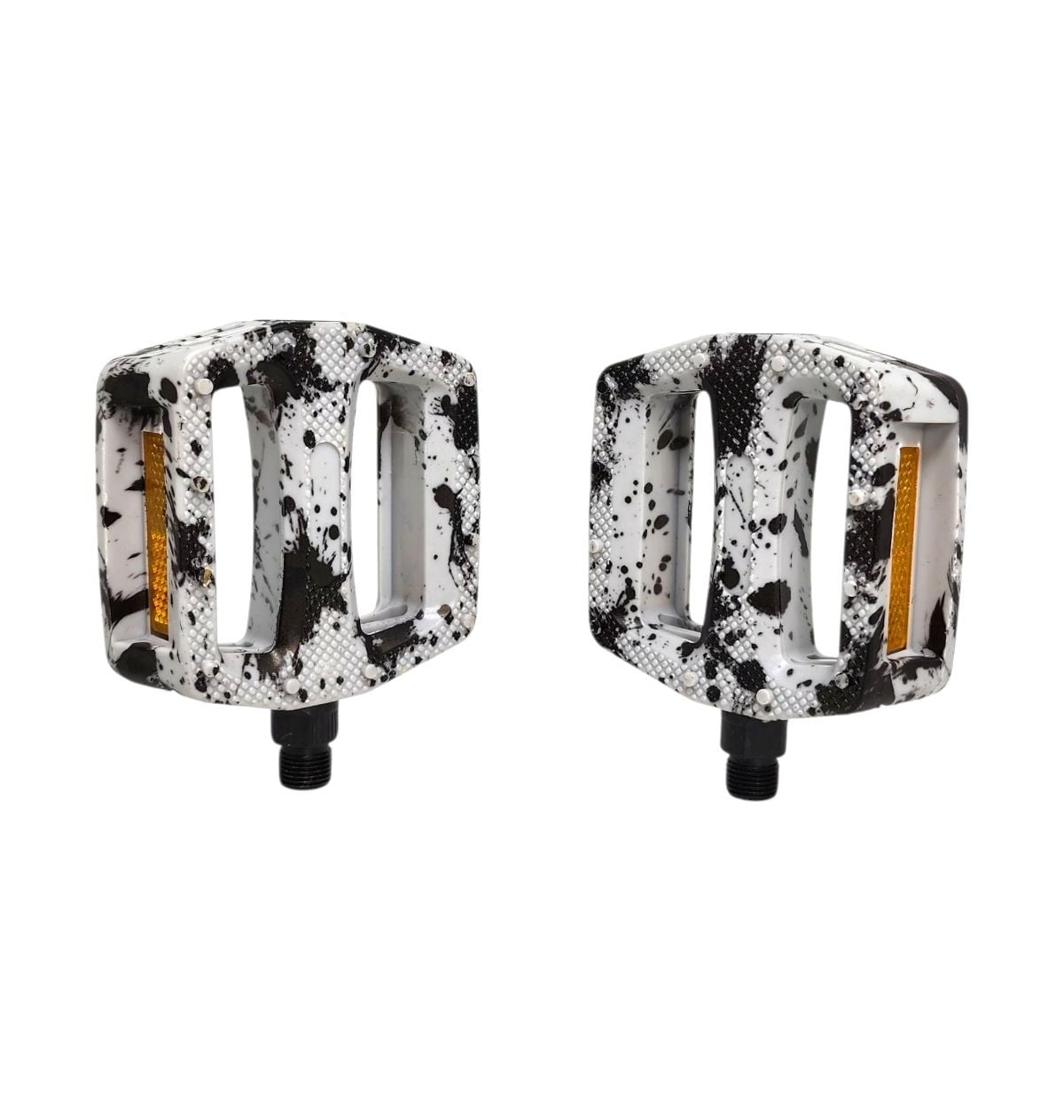 PEDAL PLATAFORMA 9/16 EM NYLON ESFERADO CAMUFLADO COM REFLETOR PRETO/CINZA