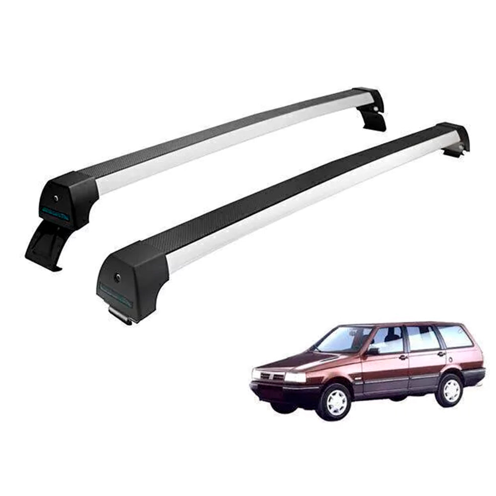 RACK LONG LIFE SPORT ALUM. PRATA P/ FIAT ELBA S/ LONG - ATÉ 2010 (AF-2) - PRATA