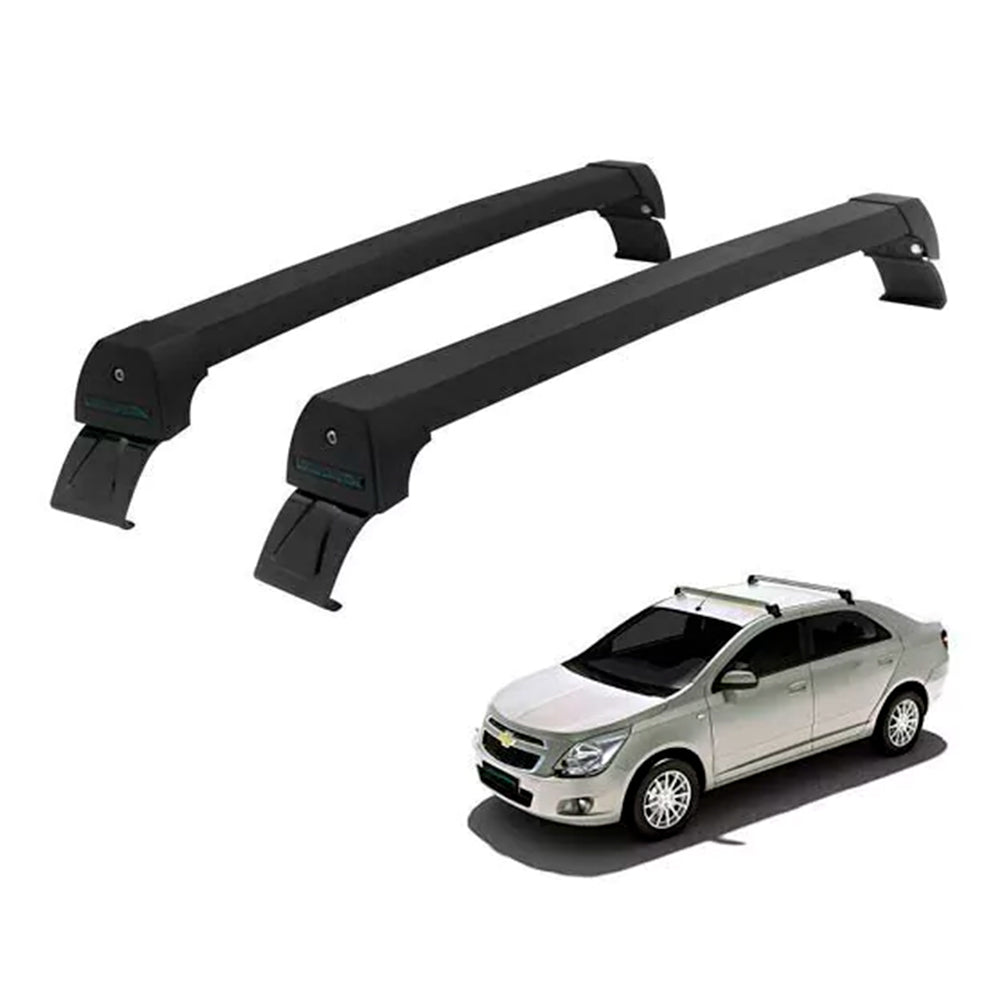 RACK LONG LIFE SPORT ALUM. PRETO P/ CHEVROLET COBALT - 4 PORTAS (PCb)