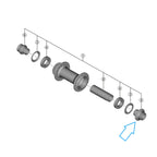 END CAP SHIMANO DEORE PARA CUBO DIANTEIRO HB-MT410 15MM DIREITO (Y2GY98020) - PRETO