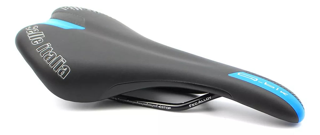 SELIM SELLE ITALIA QBIK 280X140MM PRETO/AZUL