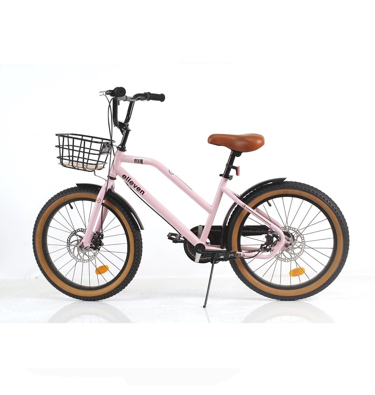 BICICLETA URBAN ELLY ARO 20 COM CESTA ROSA/PRETA