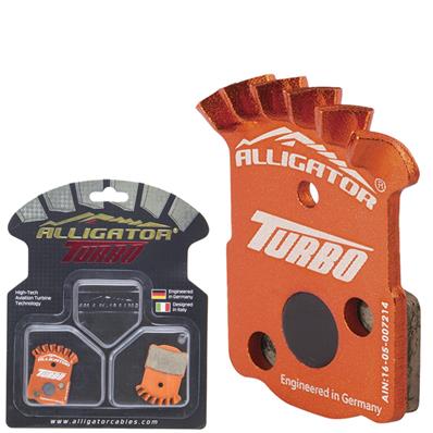 PASTILHA DE FREIO ALLIGATOR TURBO SEMI-METÁLICA — MAGURA MT2 / MT4 / MT6 / MT8