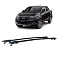 RACK DE TETO LONG LIFE LIGHT AÇO P/  FIAT STRADA 4 PORTAS TODOS OS ANOS (8585ST) - PRETO
