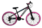 Bicicleta 26 Alfameq Atake Preto/Branco/Rosa Camb Shimano