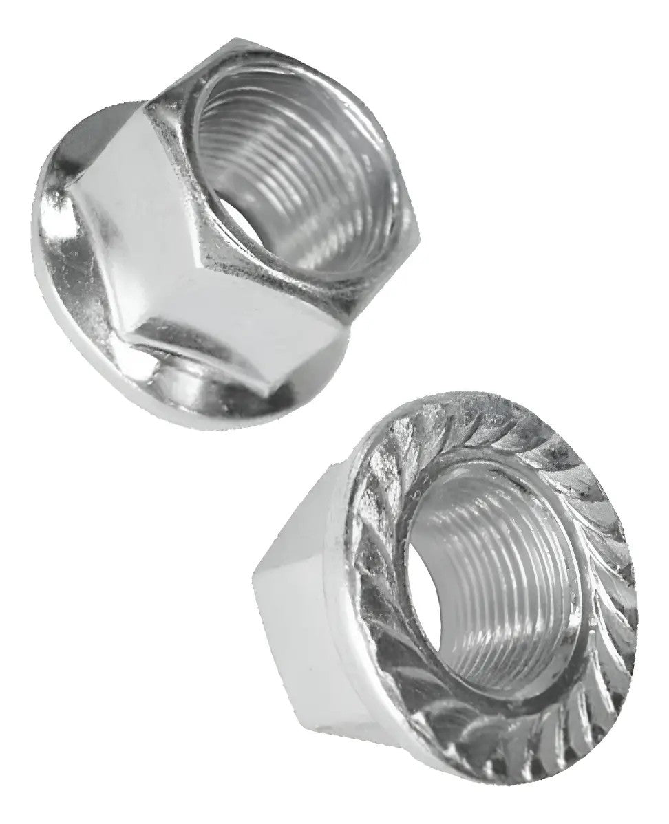 Porca 3/8  9mm Com Flange Cromada Unidade