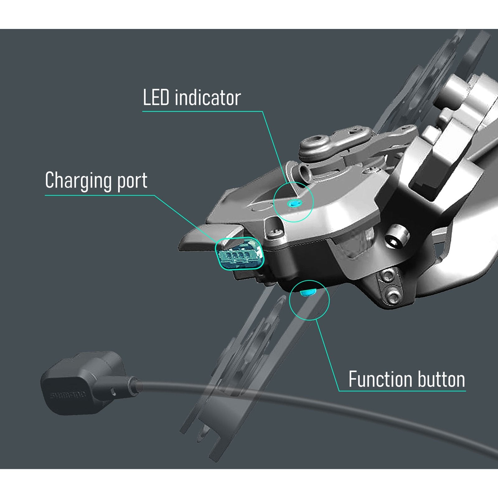 CÂMBIO TRAS SHIMANO DURA ACE DI2 RD-R9250 (2X12) (IRDR9250F) - PRATA