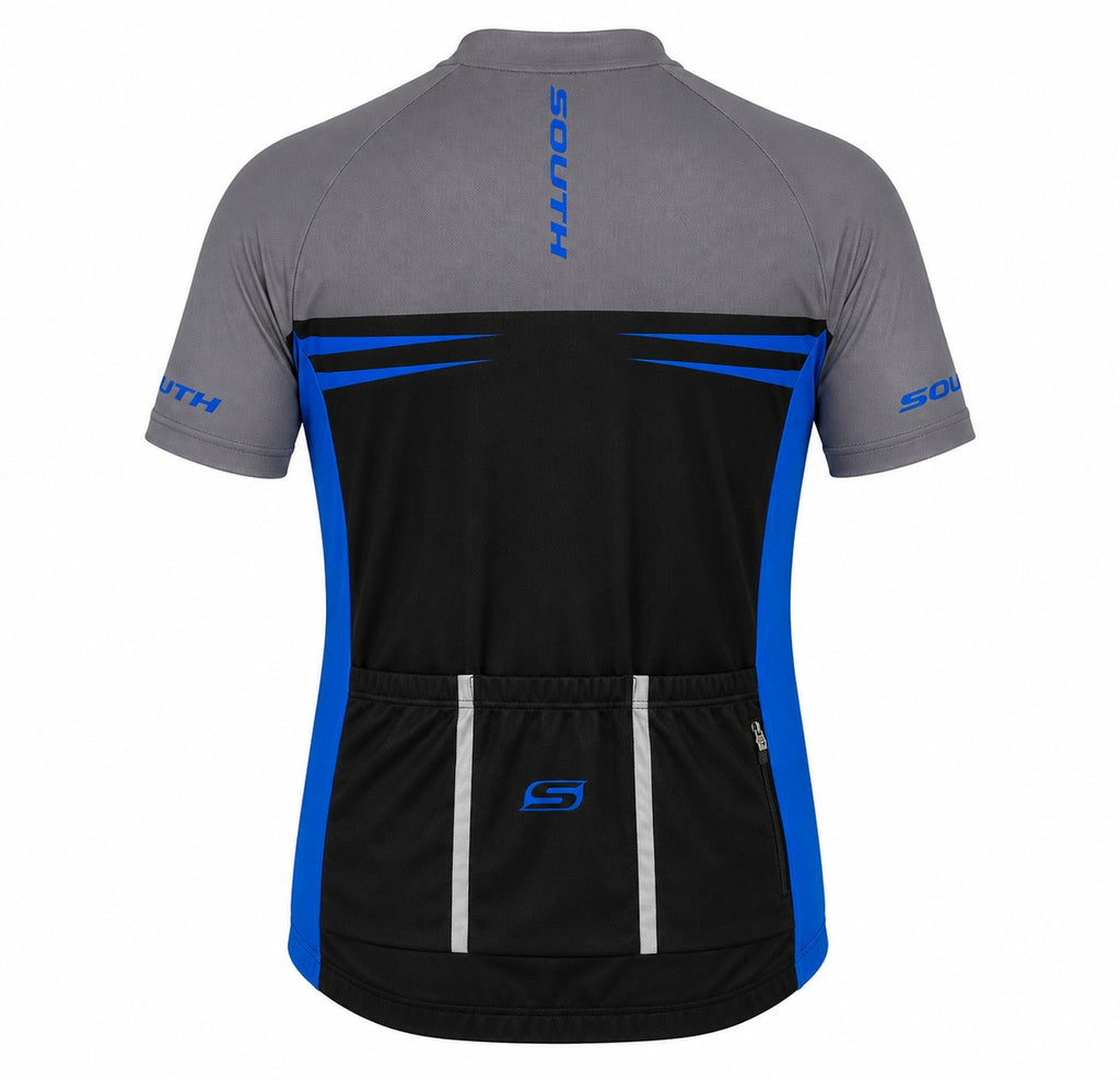 CAMISA CICLISMO REFACTOR SOUTH PRETO/AZUL/CINZA