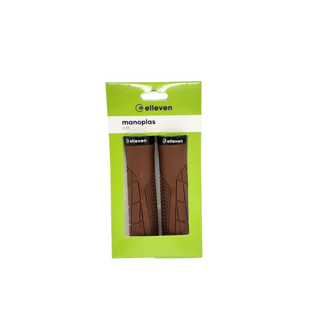 MANOPLA ELLEVEN MTB CITY 130MM EMBORRACHADA C/ TRAVA MARROM