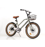 Bicicleta Urban Elly Aro 20 Com Cesta Cinza/Preta