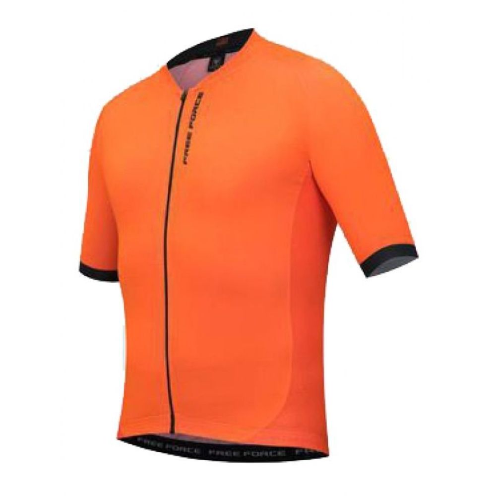 Camisa Ciclismo Free Force Orange Training Fit
