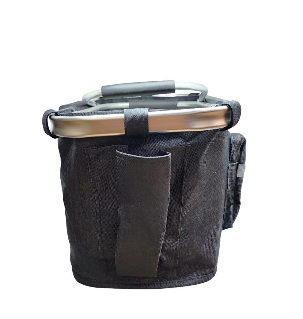 CESTA ELLEVEN BOLSA LONA/ALUM 35X26,5X28CM ALÇA P/ GARRAFA - PRETO