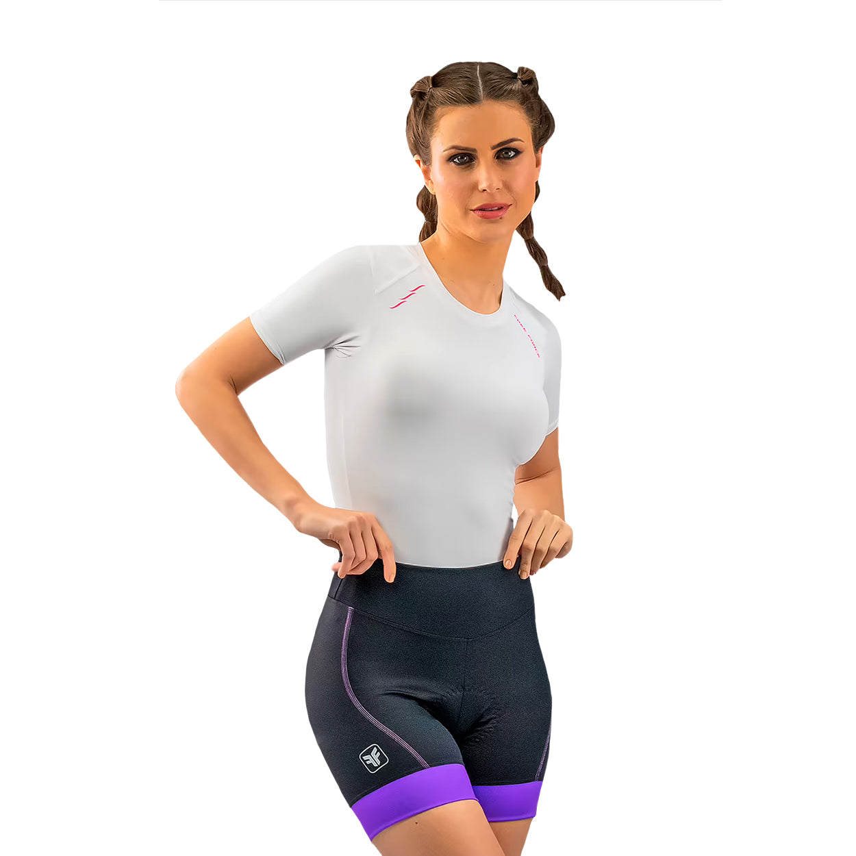 SHORT CICLISMO FREE FORCE FEMININO START - ROXA - 3G