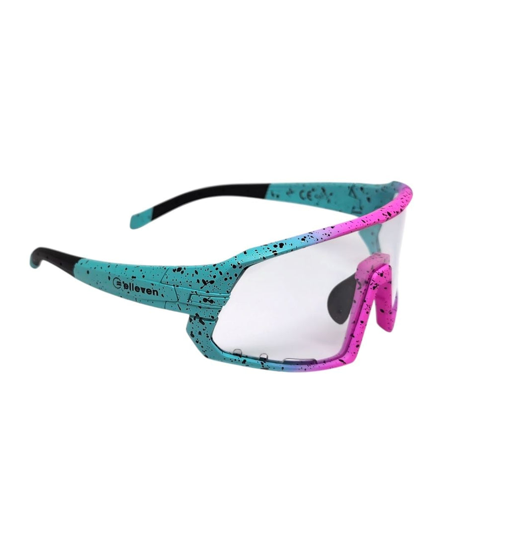 ÓCULOS CICLISMO ELLEVEN EL300 LENTE FOTOCROMÁTICA UV400 ROSA/VERDE