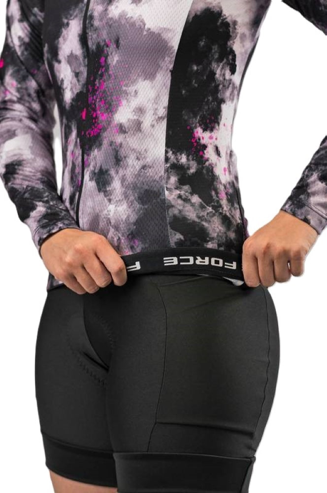 CAMISA DE CICLISMO FREE FORCE FEMININA BASIC MANGA LONGA CLOUD 2024