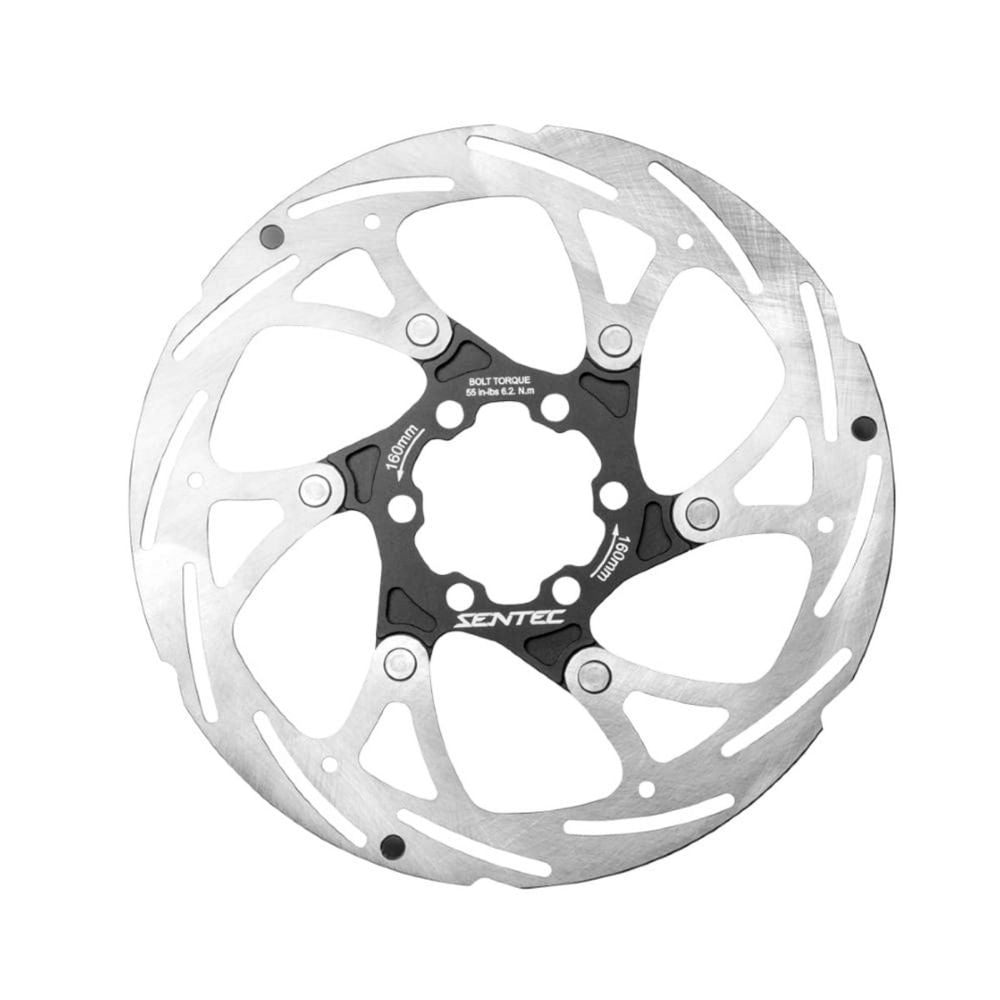 ROTOR DE FREIO A DISCO SENTEC SPEED 160MM ALUMÍNIO - PRETO